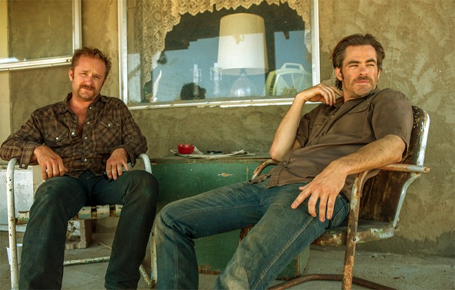 (From left) Ben Foster and Chris Pine star as Texas brothers looking for a way to save their family's home in Hell or High Water. - CBS FILMS