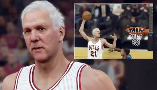 San Antonio Spurs coach Gregg Popovich gets some major playing time in a modified version of the video game NBA 2K16. - COURTESY