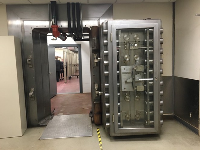 This photo shows a vault in the former Federal Reserve Bank building, where the Daughters of the Republic of Texas will house its massive Alamo Library collection. - TEXAS A&M-SAN ANTONIO | TWITTER