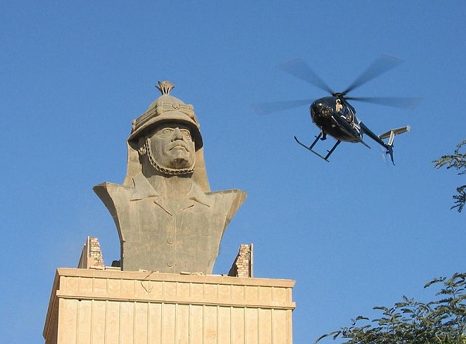 A Blackwater helicopter over Baghdad - via Wikimedia Commons