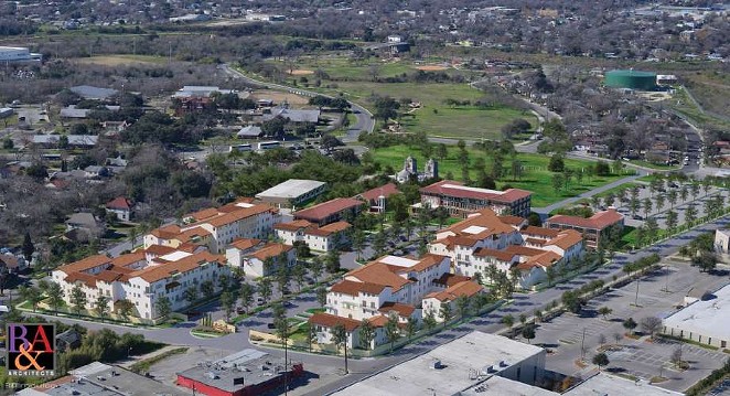 The proposed apartment complex borders Mission Concepción, a World Heritage site. - City of San Antonio