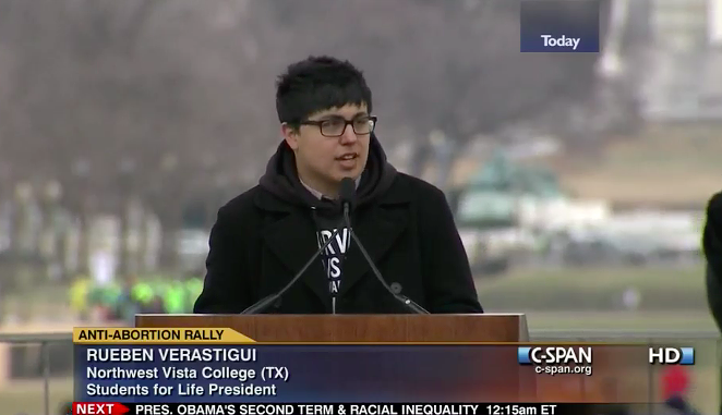 Ruben Verastigui speaks at the 2013 March for Life rally in Washington D.C. - SCREEN CAPTURE / C-SPAN