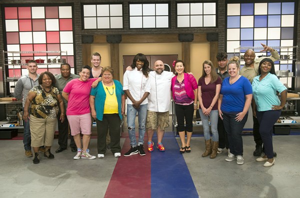 The cast of the new Food Network reality series Worst Bakers in America hope to not burn down the kitchen when the show debuts Oct. 2. - FOOD NETWORK