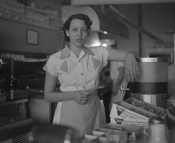 Waitress at Ernie’s Hamburger Stand, Fort Worth, Texas, Byrd III, 1955