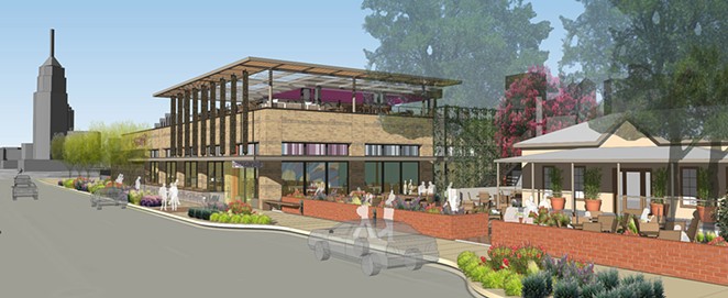 A rendering of the new Rosario’s at 722 S. St. Mary’s St. - COURTESY IMAGE / DOUGLAS ARCHITECTS