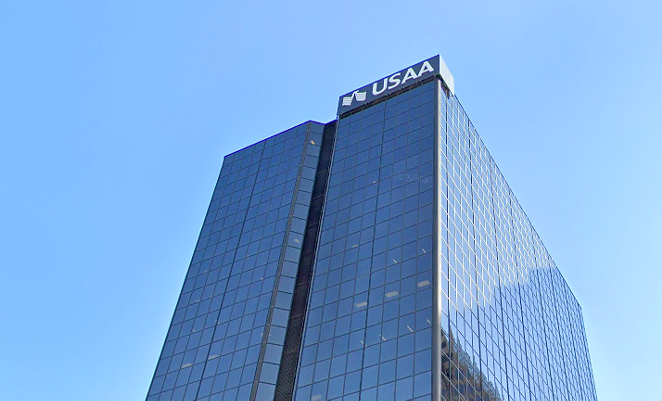 The city cut a deal with USAA in December 2017 to put new jobs downtown. - Google Street View