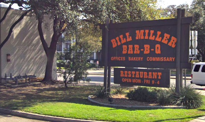 Bill Miller Bar-B-Q has operated its headquarters out of the same downtown location since 1971. - GOOGLE STREET VIEW