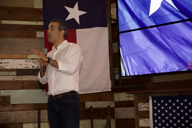 George P. Bush speaks to supporters Wednesday at his campaign launch. - TWITTER / GEORGEPBUSH