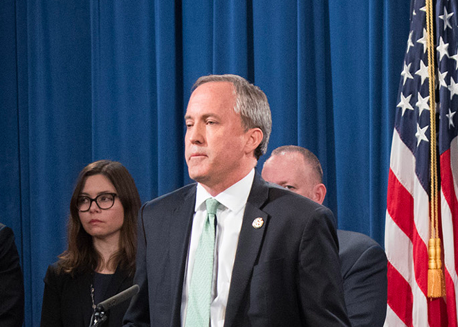 Texas Attorney General Ken Paxton steps up to the podium during an event. - WIKIMEDIA COMMONS / U.S. DEPARTMENT OF JUSTICE