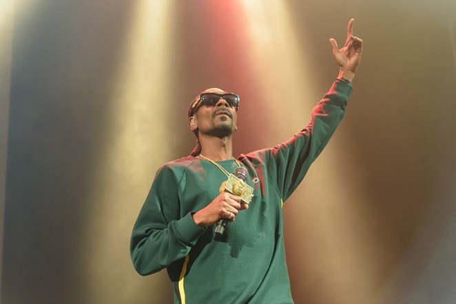 Snoop Dogg will post up at the Sunken Garden on Friday. - Jaime Monzon
