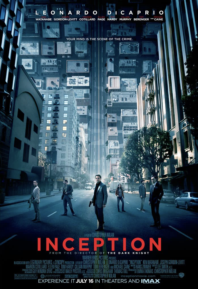 Inception was released in 2010. - WARNER HOME VIDEO