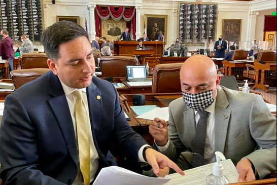 State Rep. Philip Cortez (left) said he returned to Austin to negotiate in "good faith" with Republicans on a controversial voting bill. - Facebook / Philip A. Cortez