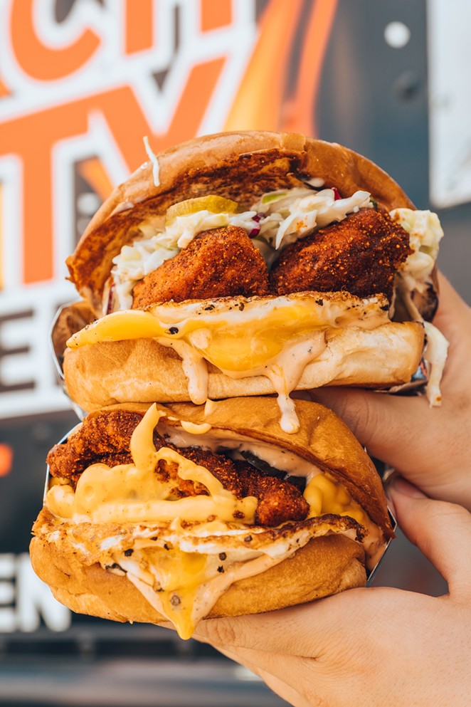 Clutch City Cluckers' Brunch Sandwich with Egg - PHOTO COURTESY CLUTCH CITY CLUCKERS