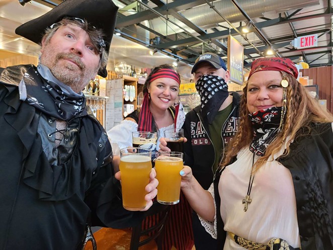 A team of pirates enjoys some refreshments. - Courtesy of City Scavenger