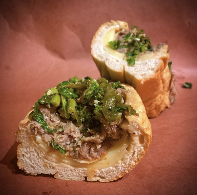 The Philly-style Italian Roast Pork Sangwich. - INSTAGRAM / DANGWICHSA