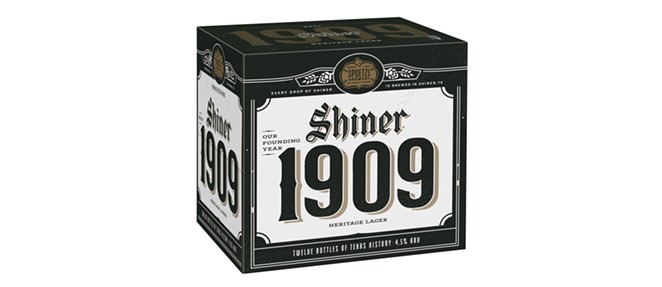Shiner Beer’s new Shiner 1909 lager is available now. - PHOTO COURTESY SHINER BEER