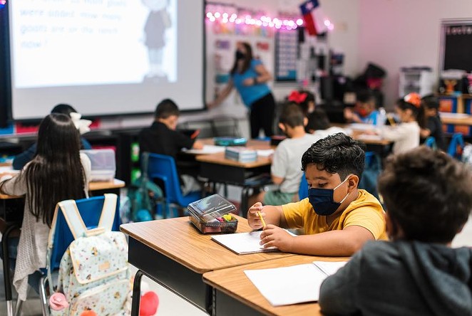 Students work at their desks at Blanco Vista Elementary School in San Marcos. - TEXAS TRIBUNE / JORDAN VONDERHAAR