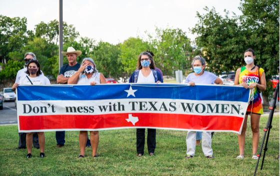 Women in San Antonio protest Texas' new abortion law last month. - Jaime Monzon