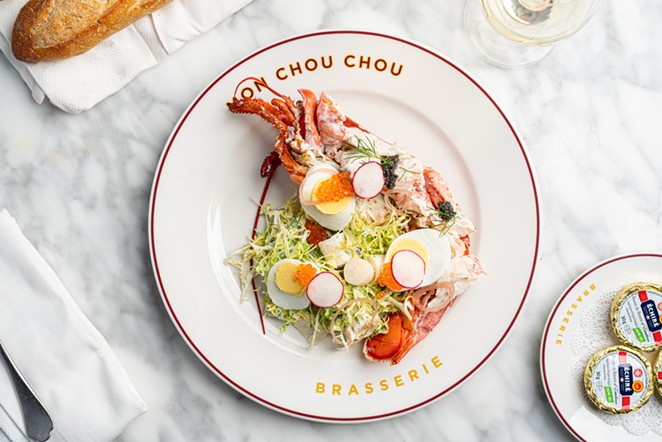 Brasserie Mon Chou Chou's new chilled Parisian-style lobster with caviar. - Photo Courtesy Brasserie Mon Chou Chou