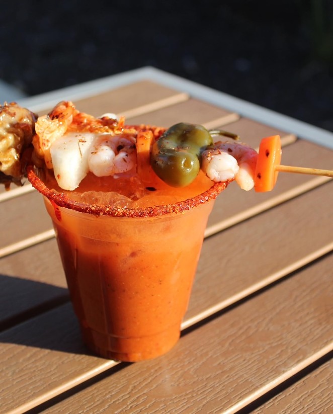 Choose from red curry, kimchi or traditional bloody mary mix. - PHOTO COURTESY HELLO PARADISE