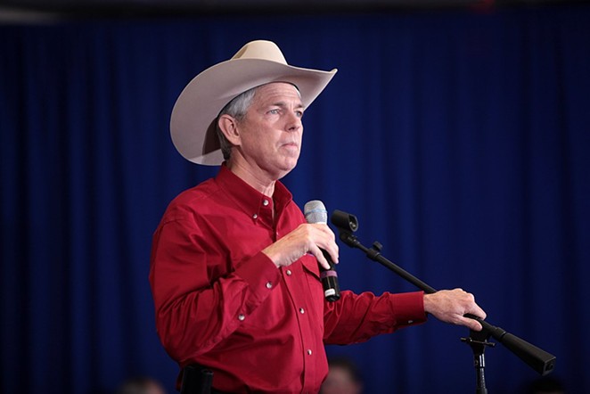Second Amendment absolutist David Barton speaks at a Nevada Courageous Conservatives rally with U.S. Senator Ted Cruz and Glenn Beck. - FLICKR / GAGE SKIDMORE