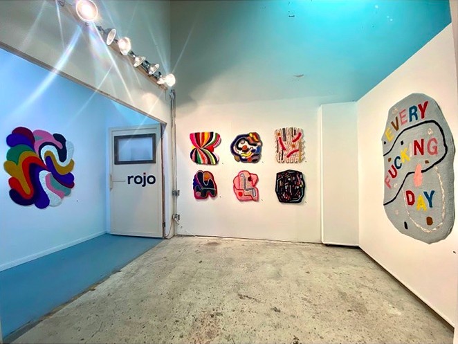 "Going Through It" installation by Rachel Comminos at Rojo Gallery - INSTAGRAM / ROJO.ETC
