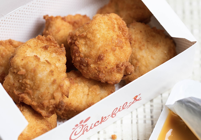 Chick-fil-A doles out fried chicken in a variety of applications, including nuggets, sandwiches and as a topping for salads. - INSTAGRAM / CHICKFILA