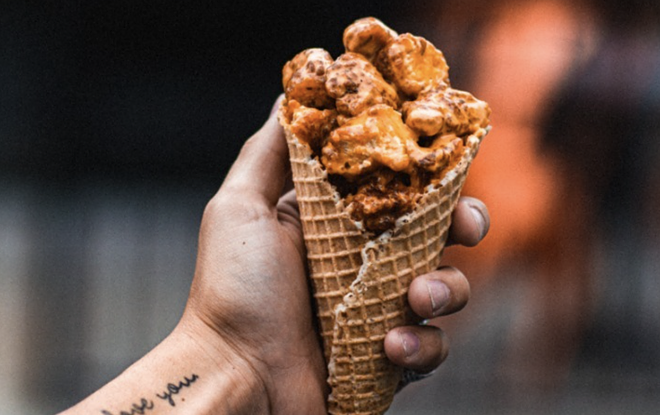 Chick'nCone's proprietary fried chicken-filled waffle cones are coming to San Antonio. - Instagram / chickncone