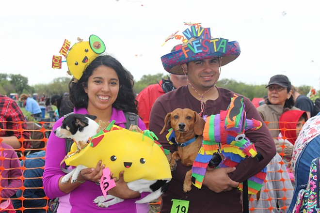 The midday Pooch Parade will be followed by competition judging for the dog costume contest. - Courtesy of San Antonio Parks Foundation