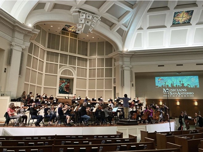 The Musicians of the San Antonio symphony rehearse for a March performance at First Baptist Church. - INSTAGRAM / MUSICIANSOFTHESASYMPHONY