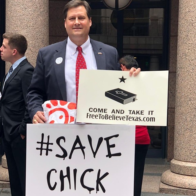 Conservative activist Patrick Von Dohlen sure is concerned about the wellbeing of fast-food giant Chick-fil-A. - Facebook / Vote Patrick
