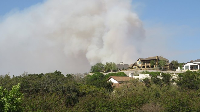 The Camp Bullis wildfire has burned 2.803 acres on San Antonio's far North Side since igniting Saturday afternoon. - Twitter / @algz_