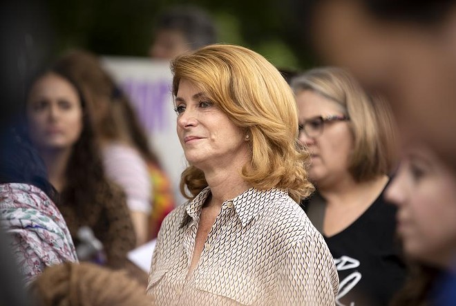 Former state Sen. Wendy Davis attends a 2019 rally hosted by abortion advocates in protest of abortion bans that were proposed across the country. - Texas Tribune / Miguel Gutierrez