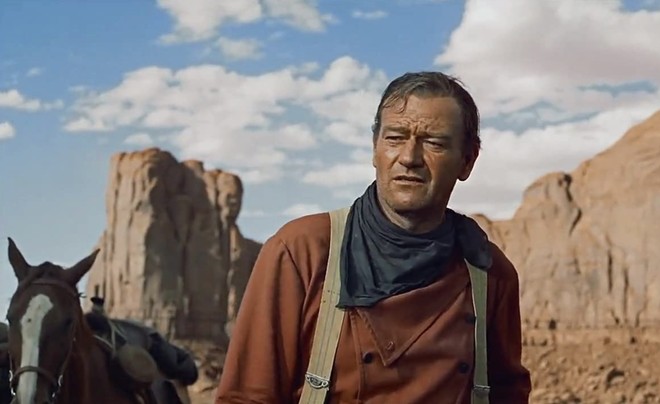 John Wayne stars as Civil War veteran Ethan Edwards in The Searchers. - HBO Max