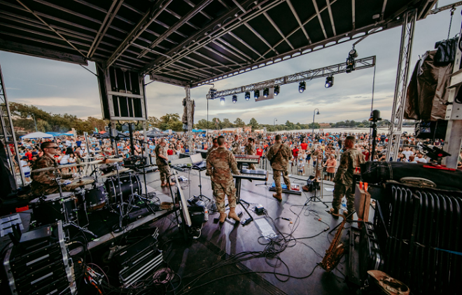 The U.S. Air Force Band of the West performs at the City of San Antonio Fourth of July Celebration. - Photo Courtesy San Antonio Parks Foundation
