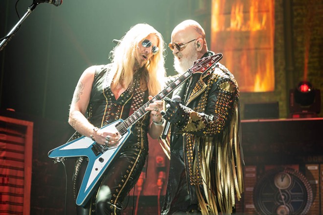 Judas Priest delivers the goods during the band's performance in San Antonio this spring. - JAIME MONZON