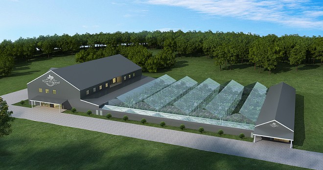 This rendering shows the growing facility Texas Original Compassionate Cultivation is building in Central Texas. - COURTESY IMAGE / TEXAS ORIGINAL COMPASSIONATE CULTIVATION