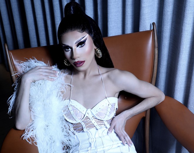 Jorgeous entered Season 14 of RuPaul's Drag Race as a self-billed "Tex-Mex Latina showgirl" who "might be small but packs a big punch." - Marco Ovando