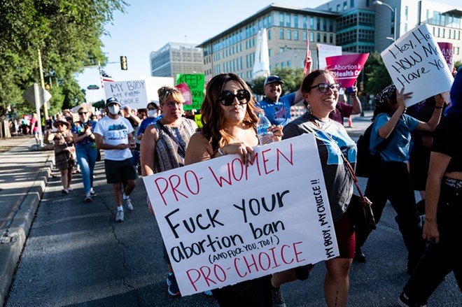 Women take to San Antonio's streets earlier this summer to protest the Supreme Court decision overturning Roe v. Wade. - Jaime Monzon