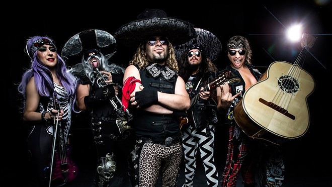 Metalachi's oddball combo of metal and mariachi brings all the metalheads from the barrio together. - Courtesy Photo / Metalachi