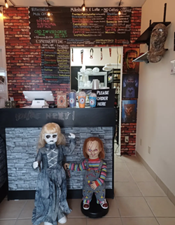 Scary characters greet customers at Coffee House of Hel. - Facebook / Coffee House of Hel