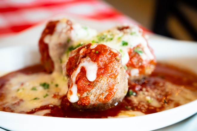 Volare's fresh meatball appetizer is available at a discount during happy hour. - Courtesy Photo / Volare Italian Restaurant