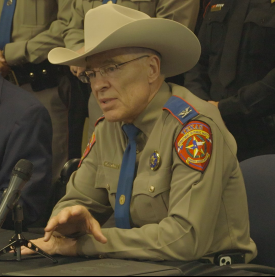 DPS Director Steven McCraw speaks at a press conference. - Facebook / Texas Department of Public Safety