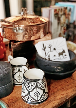A table at Rancho Diaz displays pottery and cookware. - Courtesy Photo / Yelp