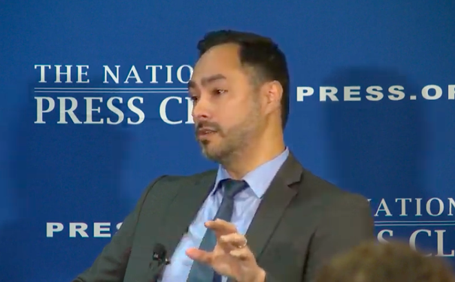 U.S. Rep. Joaquin Castro speaks at the National Press Club. - Screen Capture: YouTube /  National Press Club Live