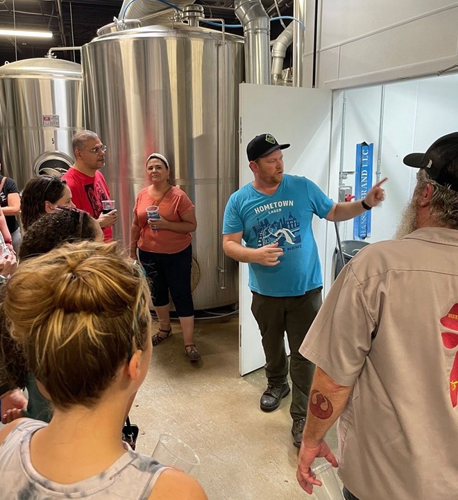 Second Pitch Beer Co. founder Jim Hansen gives a tour of his brewery to fans. - Instagram / secondpitchbeercompany