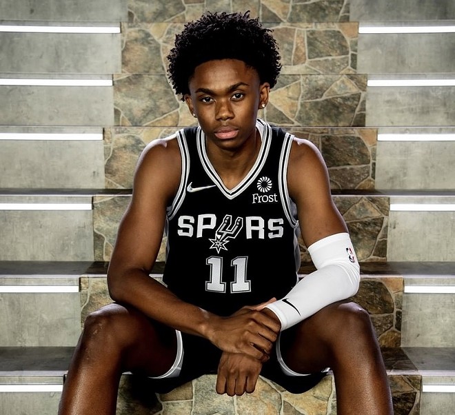 Primo, 19, was the youngest player selected in last year's draft. - Instagram / Spurs