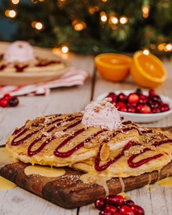 Snooze, A.M. Eatery's Cranberry Orange Pancake. - Courtesy Photo / Snooze, A.M. Eatery