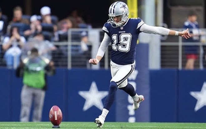 Dallas Cowboys kicker Brett Maher's extra point attempt was blocked during their match-up against the San Francisco 49ers on Sunday. - Instagram / brettmaher19