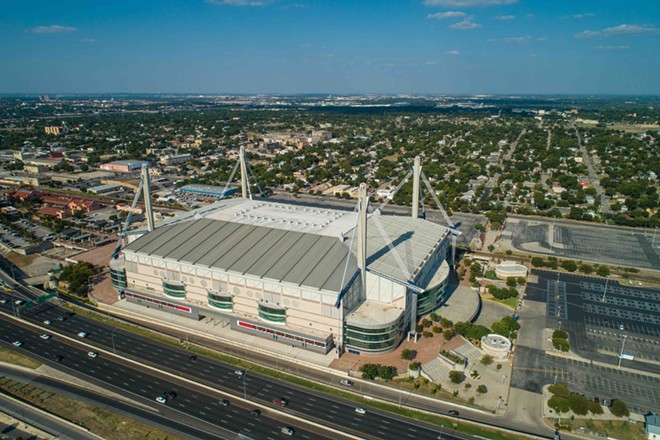 The Spurs 50th anniversary game and WWE Royal Rumble set attendance records at the Alamodome. - Shutterstock / Felix Mizioznikov